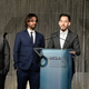 Linkin Park tries out its new "guys in suits" image (Image by: Getty Images)